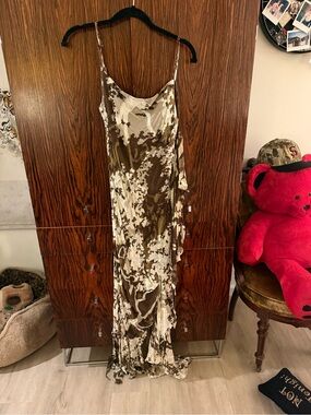 90s beaded Print Slip Maxi Dress - Women